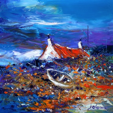 Rocky Shore on the golden road Isle of Harris 16x16 Rocky Shore on the golden road Isle of Harris 16x16